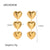 IG Style Heart Geometric Stainless Steel 18K Gold Plated Earrings