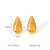 IG Style Droplet Geometric Stainless Steel Electroplating Earrings