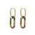 Minimalist Elegant Women Star Hollow Geometric Metal Geometric Zircon Earrings