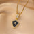 Moderate Luxury Letter Geometric Titanium Steel 18K Gold Plated Necklaces