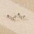 925 Sterling Silver Round Geometric Silver Diamond Inlay Stud Earrings