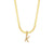 Fashion Letter Number Text Stainless Steel 18K Gold Plated Necklaces