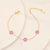 Women Cute Flower Stainless Steel Oil Dripping Bracelets