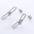 Minimalist Chain U-Shape Stainless Steel Electroplating Stud Earrings