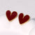 Cute Heart Stainless Steel Electroplating Stud Earrings