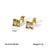 IG Style Square Geometric Stainless Steel Electroplating Earrings