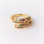 Moderate Luxury Women Round Circle Geometric Copper Zircon Inlay Rings