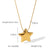 IG Style Pentagram Star Geometric Stainless Steel Electroplating Necklaces