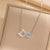 Minimalist Letter Number Text Copper Electroplating Necklaces