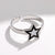 IG Style Pentagram Geometric Stainless Steel Electroplating Rings