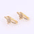 Niche Women Geometry U-Shape Copper Zircon Inlay Earrings