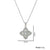 Quadrilateral Geometric Titanium Steel 18K Gold Plated Necklaces