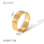 Women IG Style Circle Heart Geometric Stainless Steel Electroplating Rings