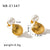 IG Style Fan-Shape Geometric Stainless Steel Electroplating Earrings