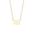 Fashion Stripe Number Text Letter Stainless Steel 18K Gold Plated Necklaces