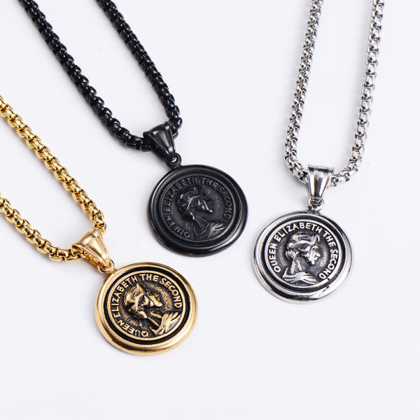 Unisex Metal Retro Vintage Stainless Steel Pendants