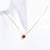 Minimalist Round Geometric Stainless Steel Diamond Inlay Necklaces