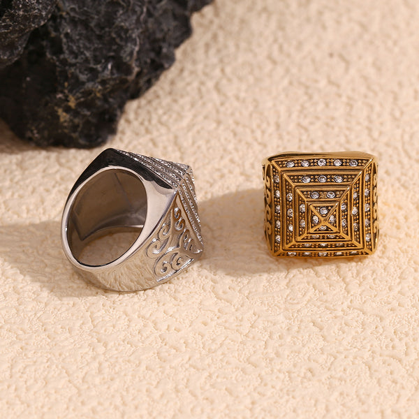 Fashion Circle Geometric Stainless Steel Electroplating Rings