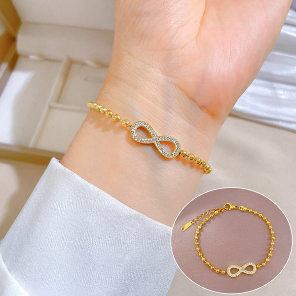 Korean Women Ripple Zodiac Sign Titanium Steel Gold Plating Bracelets