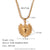 Fashion Heart Geometric Stainless Steel 18K Gold Plated Necklaces