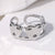 Open Ring Cute Heart Stainless Steel Electroplating Rings