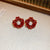 Luxurious Flower Flower Alloy Oil Dripping Earrings