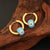 Expressive Eye Stainless Steel Oil Dripping Earrings