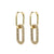 Minimalist Elegant Women Star Hollow Geometric Metal Geometric Zircon Earrings