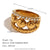 Fashion Niche Stripe Round Circle Geometric Stainless Steel 18K Gold Plated Rings