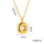 Letter Text Number Titanium Steel 18K Gold Plated Necklaces