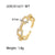 Women IG Style Geometric Stainless Steel 18K Gold Plated Rings