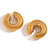 Women Fashion Circle Geometric Stainless Steel 18K Gold Plated Clip On Earrings