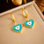 Heart Titanium Steel Electroplating Earrings