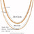 Minimalist Stripe Geometric Stainless Steel 18K Gold Plated Necklaces