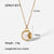 IG Style Geometric Stainless Steel 18K Gold Plated Pendant