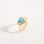 Cute Women Heart Heart 18K Gold Plating Diamond Inlay Rings