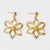 Moderate Luxury Irregular Snowflake Asymmetrical Flower Copper Electroplating Stud Earrings