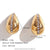 Fashion Circle Geometric Stainless Steel 18K Gold Plated Earrings