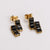 Minimalist Stripe Geometric Stainless Steel Diamond Inlay Stud Earrings