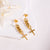 Cross Minimalist Stainless Steel Polishing Earrings