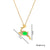 Moderate Luxury Animal Geometric Titanium Steel 18K Gold Plated Necklaces