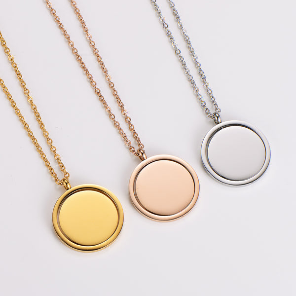 Expressive Round Geometric 304 Stainless Steel Pendants