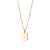 Minimalist Letter Number Text Stainless Steel 18K Gold Plated Necklaces