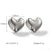 IG Style Heart Geometric Stainless Steel Electroplating Earrings