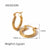 IG Style Textured Geometric Stainless Steel 18K Gold Plated Earrings