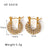 IG Style Irregular Tennis / Diamond Line Crown Bowknot Crown Geometric U-Shape Stainless Steel Electroplating Earrings