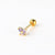 Cute Women Flower Petal Clover Copper Electroplating Rings