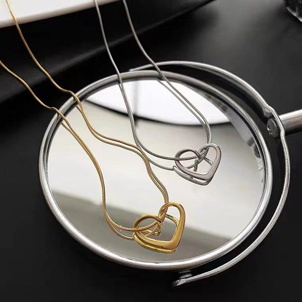 Geometric Titanium Steel 18K Gold Plated Necklaces