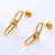 Minimalist Chain U-Shape Stainless Steel Electroplating Stud Earrings