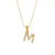 Fashion Round Stripe Number Text Letter Stainless Steel 18K Gold Plated Necklaces